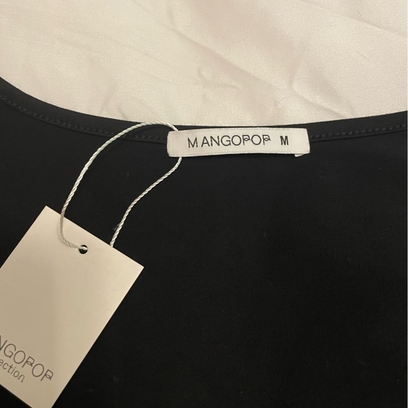 Mango pop black long sleeve body suit M - Picture 2 of 2
